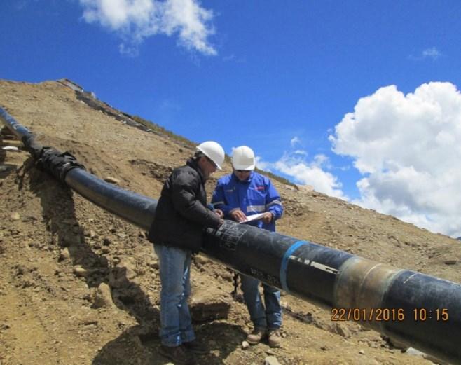 Gasoducto Secundario Cusco Anta. Verificación de la planilla de curvado de tubos.