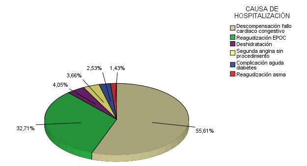 Figura 4. Distribución porcentual de las hospitalizaciones potencialmente evitables según su tipo.