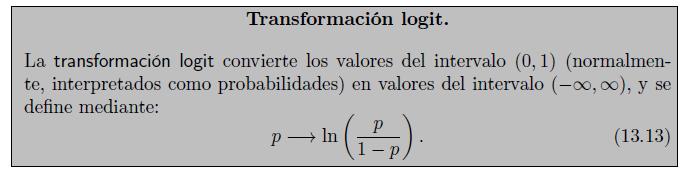 13 Lugo no habría problmas con las prdiccions utilizando + x. Qué dic l modlo logístico rspcto d la probabilidad sin transformar, d tnr diabts?