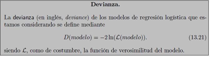 28 Obsrvacions: El coficint -2 qu aparc dlant dl logaritmo sirv para qu la difrncia d dvianzas tnga una ditribución mustral (asintótica) sncilla.