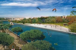 En el gran ámbito de Madrid Río, el Plan Especial va a incrementar la superficie dedicada a zonas verdes en 213.046 metros cuadrados, a equipamientos deportivos en 79.