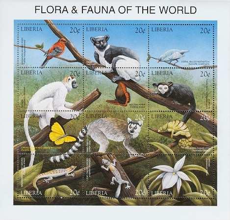 Fecha no definida : Flora & Fauna del Mundo (BF de 12 valores)