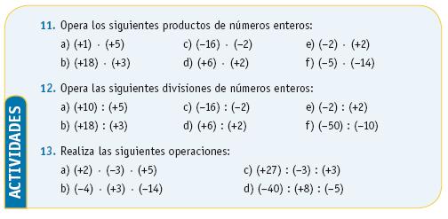 7.- Solución: a) 7 b) -2 c) -4 d) 10 e)-10 f)-10 8.- Solución: a) 4 b) 3 c) 2 d) -10 e) -44 f) -1 9.