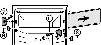 Cambiar el tope de puerta 3 Cambiar el tope de puerta AVISO* Peligro de producirse daños en aparatos Side-by-Side debido a agua de condensación!