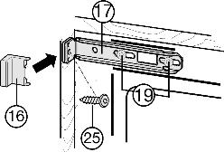 La distancia desde el canto delantero de la pared lateral del mueble hasta el cuerpo del aparato es de 42 mm en todo el perímetro.
