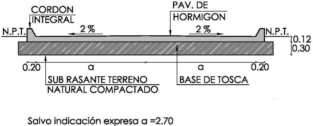29202 m2 CALZADA VEHICULAR HORMIGÓN (SEGÚN PLANO 185T) - Excavación, relleno y compactado - Adecuación del sustrato - Elaboración de