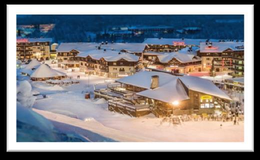 Asistencia y traslado a sus cabañas, situadas en Ruka Village Ski Resort, una de las mayores estaciones de esquí alpino de Finlandia, ubicada al noroeste de Finlandia, justo en el borde de la