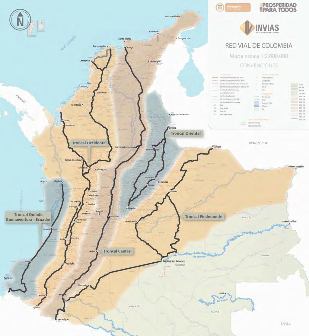 Infraestructura de transporte: 2035 Ejercicio preliminar: Fedesarrollo & SDG Troncal Piedemonte Troncal Oriental