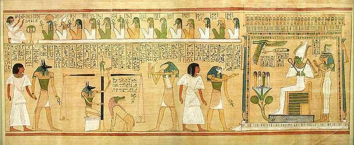 El libro de los muertos Papiros enrollados que eran colocados en los sarcófagos egipcios.