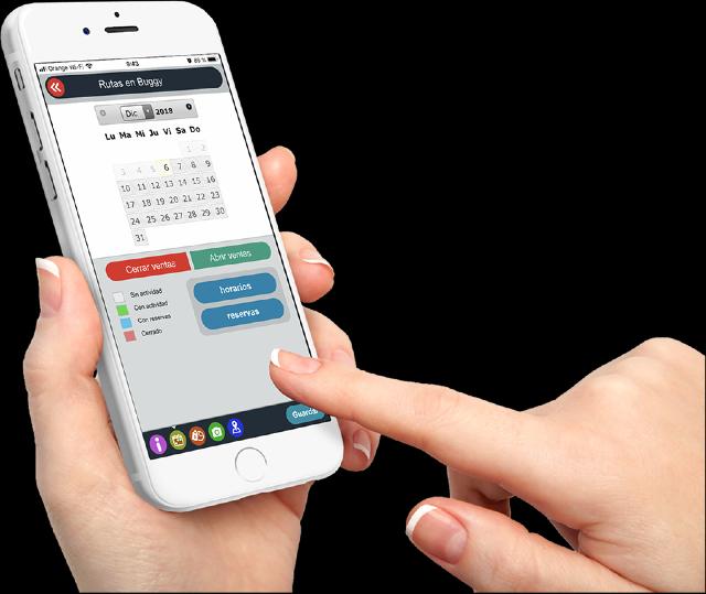App para el control SMARTPHONE Llevar la gestión total de nuestras actividades en el teléfono móvil, con notificaciones y avisos de reservas, es