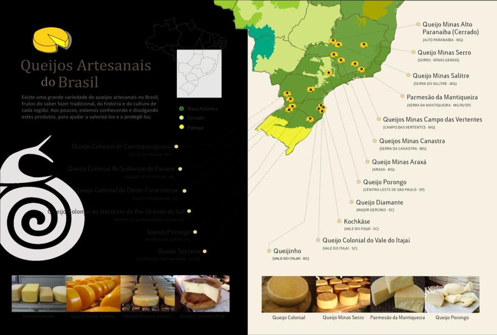 Por último, fue contundente la muestra sobre la gran diversidad de tipos de quesos artesanales distribuidos en el inmenso territorio del Brasil.