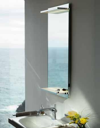 El elegante lavabo cerámico en las dimensiones 435 x 435 mm se puede integrar opcionalmente en una encimera de madera maciza hecha a medida, o combinarse con uno de los muebles bajo