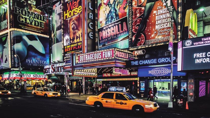 Broadway Times Square Triángulo del ste CON NY Triángulo del ste (Nueva York, Cataratas y Washington) 0 VI. Nueva York.- Bienvenidos. Traslado al hotel y tiempo libre.