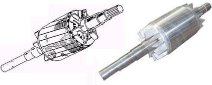 Para un motor de jaula de ardilla, el rotor, está constituido por un sistema de barras conductoras (de