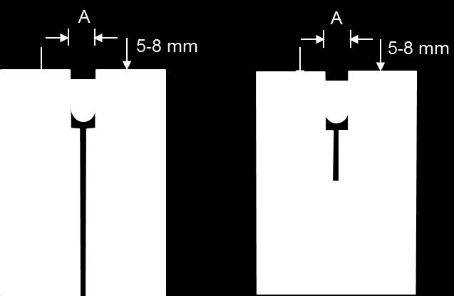 Sellado de juntas 87 Esquema de cajeado y sellado para una junta de construcción (izquierda) y junta de contracción (derecha) En la junta se le realiza