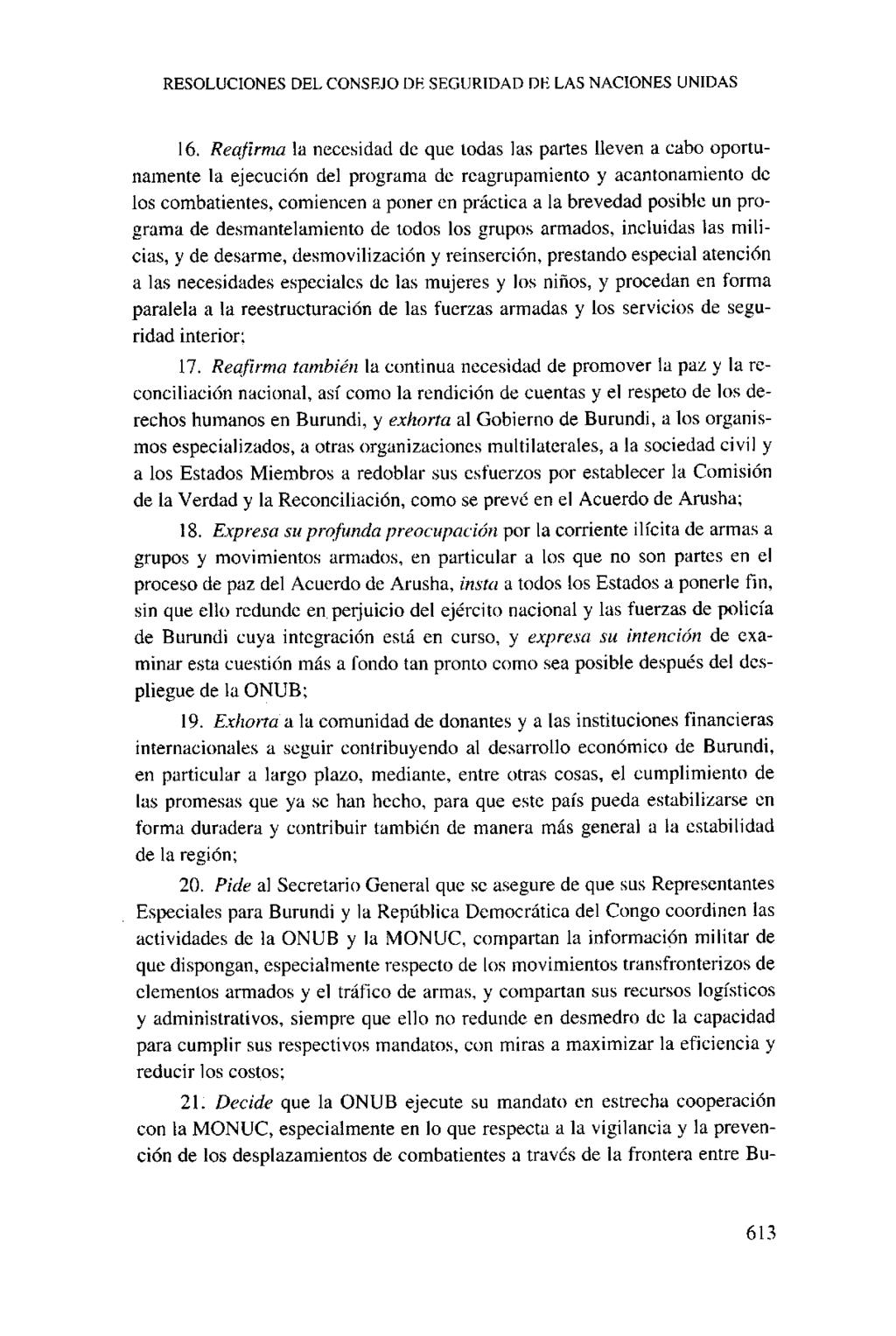 RESOLUCIONES DEL CONSEJO DE SEGURIDAD DE LAS NACIONES UNIDAS 16.