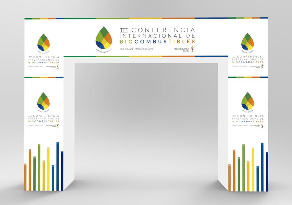 PÓRTICO DE ENTRADA Presencia del patrocinador en el pórtico de acceso al evento, compuesto por dos columnas