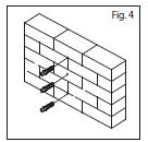 Parte 1B- MONTAJE EN UNA PARED (CEMENTO) IMPORTANTE! Por razones de seguridad, la pared de cemento debe ser capaz de sostener el peso combinado del soporte y la pantalla.