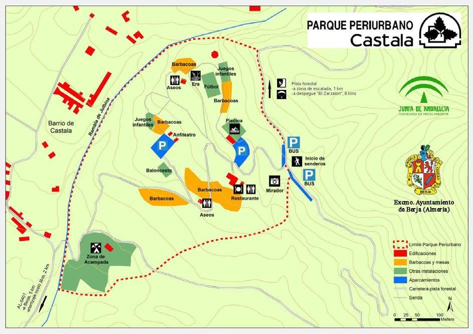 8. Plano del Parque Periurbano de Castala El punto de encuentro es la Piscina, donde se recibirá a los inscritos a las 20:30 h.