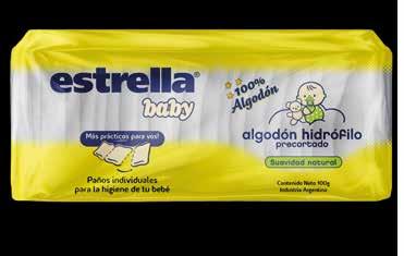 PAÑOS ESTRELLA BABY: Especialmente diseñados para la higiene diaria de tu bebé, son absorbentes y