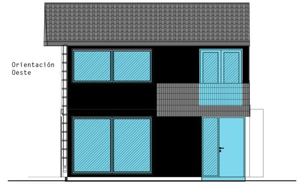 4 Forma y Volumen Figura 12. Orientación de las fachadas de la vivienda.