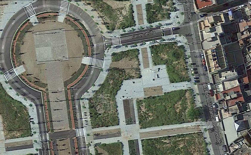 Vista aèria de la parcel la objecte de la valoració (en aquesta fotografia, el nom del carrer Sevilla és incorrecte) Datos del Bien Inmueble Referencia catastral Localización