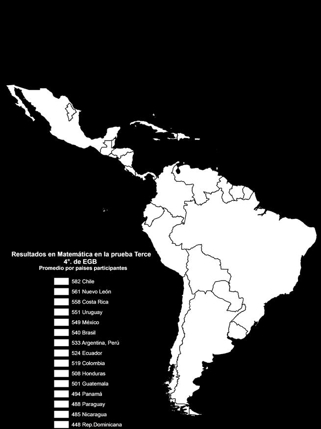 TERCE UNESCO: Resultados Ecuador 2006-2013 Figura 22. Resultados de Matemática en la prueba Terce de cuarto grado de Educación General Básica México Guatemala Honduras Nicaragua Rep.