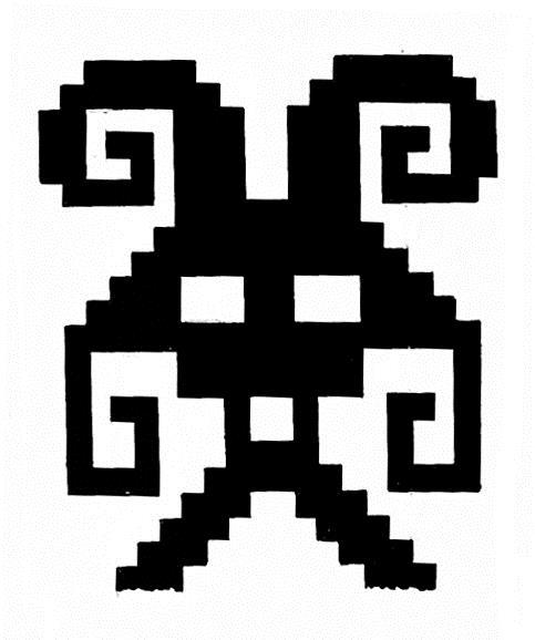 63 a 65 : Tres representaciones emblemáticas divinas de textiles Moche.