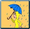 Marisa no le preocupaba la lluvia porque ella estaba provista de un buen paraguas.
