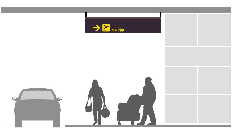 5.3 Exterior de edificios terminales En el exterior de los edificios terminales es necesario indicar los distintos accesos principales.