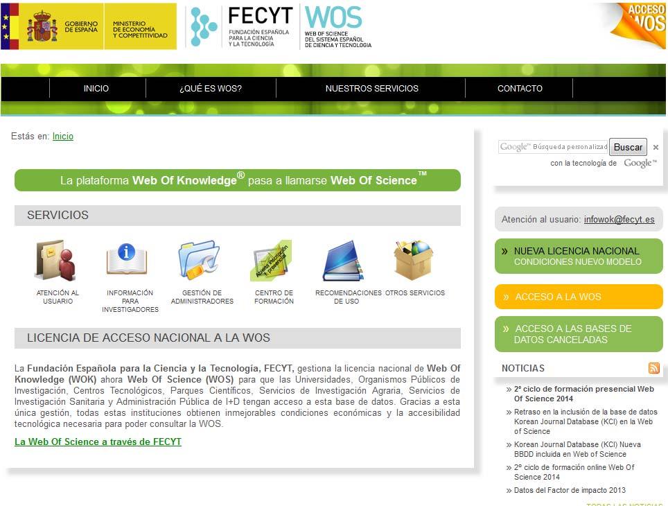 19 Web of Science (Acceso) Grupo ACUTE 126 Curso "Acceso a la Información Científica".