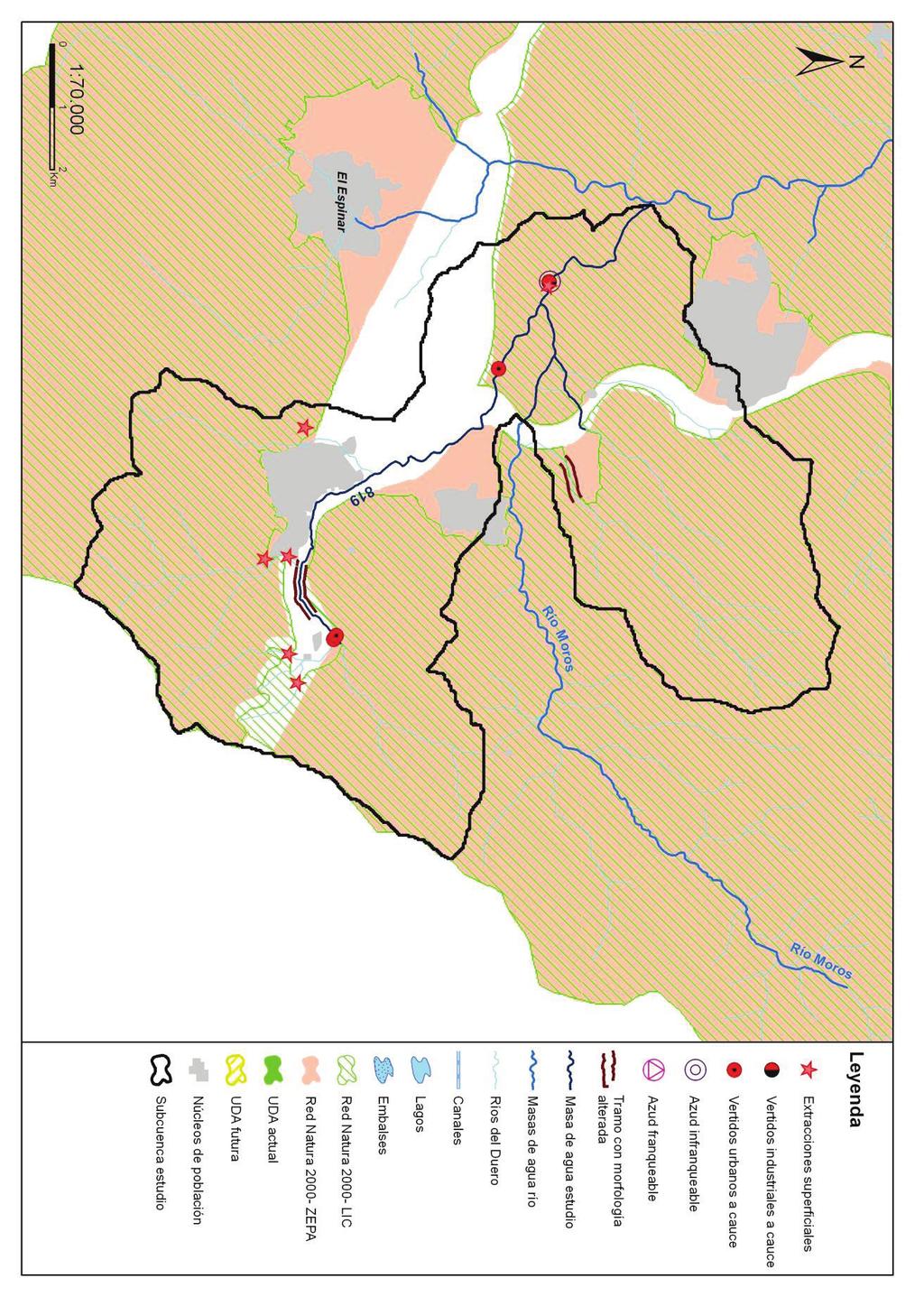 Código (DU-) y nombre: 819 Río Moros desde límite del LIC "Valles del Voltoya y del Zorita"