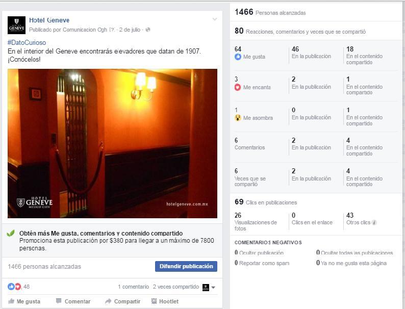 Ostar Grupo Hotelero Reporte Facebook Julio 26 Reporte Fan Page Facebook julio FAN PAGE Geneve Calinda Loreto Bay Veracruz Yes Inn Viva Villahermosa Ostar LIKES NUEVOS 4, 4, 79, 79 655