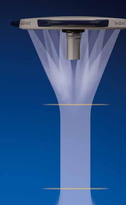Tecnología de reflector patentada para un campo de luz homogéneo y sin sombras Las lámparas SIMEON son así: simplemente eficientes, flexibles y duraderas, con