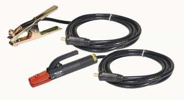 KIT de accesorios Compuestos por pinzas portaelectrodos, pinza de masa, cable solda goma (H01N2-D) y conectores dinse ya montados. Listos para conectar al equipo.