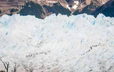 Actividades en el Parque Nacional los Glaciares Zona Glaciar Perito Moreno TOTAL Medio día (entre 4 y 6 horas) Baja Visita al Glaciar Perito Moreno La visita al glaciar Perito Moreno es una actividad