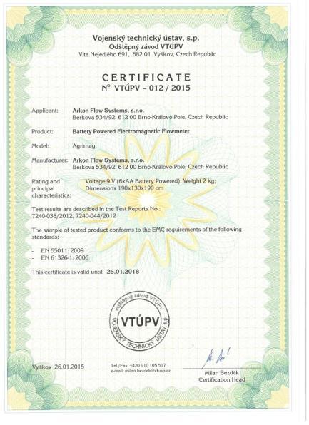 Certificate MAGB1 CE
