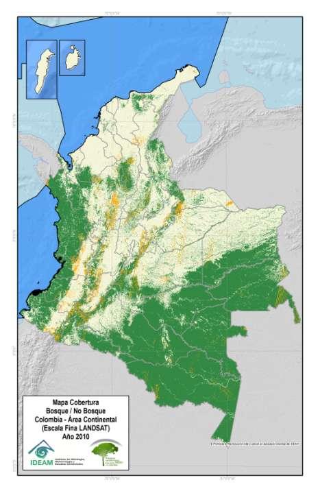 Fuente: Mapa Bosque/ No Bosque año 2010.