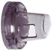 Stainless steel AISI-316 cast flange and plug.