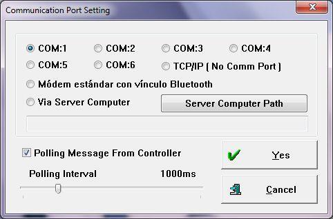 3Configurar el COM en el 701 Server, cuando abrimos el software nos solicita un usuario y una contraseña, por defecto son "supervior" y "supervisor" respectivamente.