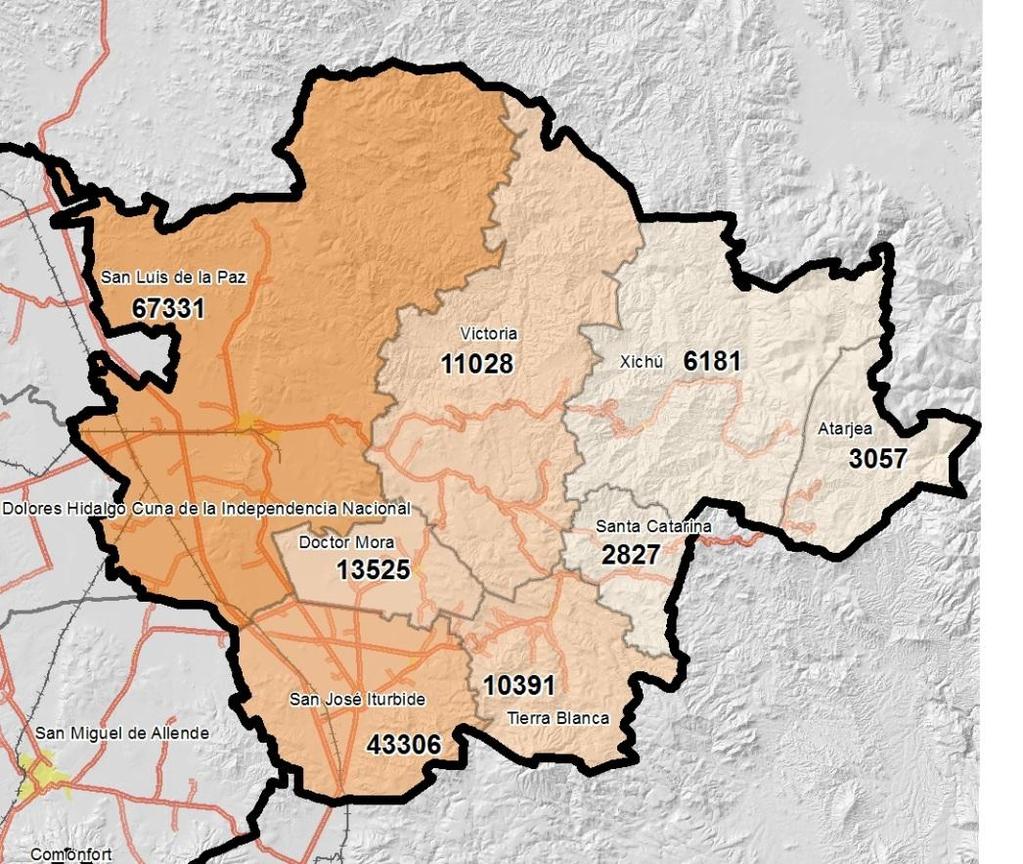 2 Caracterización de las regiones de Guanajuato Población de 15 a 64 años Actividad económica y Pobreza P.E.A. 4.1% DE LA P.E.A. ESTATAL ACTIVIDAD ECONÓMICA Sector Primario 18.5% Sector Secundario 32.