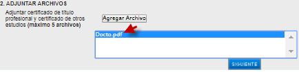 INSTRUCTIVO APLICACIÓN ARBITAJE 10 Figura 12 Para eliminar uno o más de los archivos adjuntos hacer doble Clic en el nombre del archivo que se muestra en la lista de archivos adjuntos.