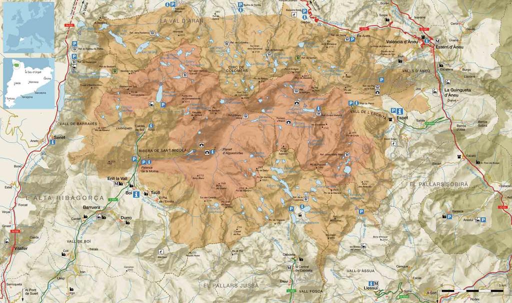 Alta Ribagorça, accessible des de la Vall de Boí i Sant Maurici al Pallars Sobirà, que té la seva entrada a la vall d Espot.