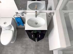 Lavamanos Quadratto Mueble Básico Quadratto Bathroom sink Basic cabinet Largo Ancho Prof. Ref.