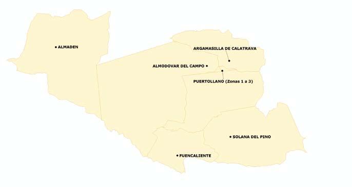 2005 Memoria Estadística 45 2.4.7 Área de Salud de Puertollano. Población total (TIS) 81.205 hab. Extensión 3.