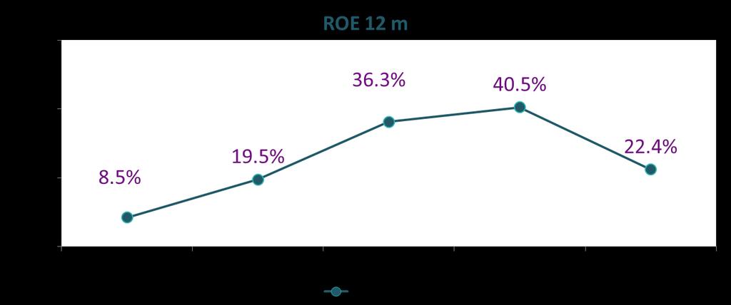 QC - Indicadores de Rendimiento INDICADORES 12m ROE 12m 22.4% Margen UAIDA 12m 9.2% Margen Neto 12m 5.4% Rendimiento sobre inversiones 12m 6.
