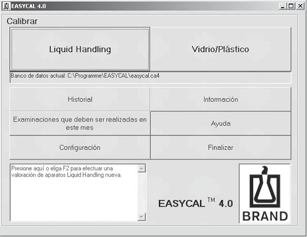 I EASYCAL 4.0 En detalle n Control de aparatos y de material volumétrico en vidrio y en plástico según las normas ISO 8655, ISO 4787 y otras.