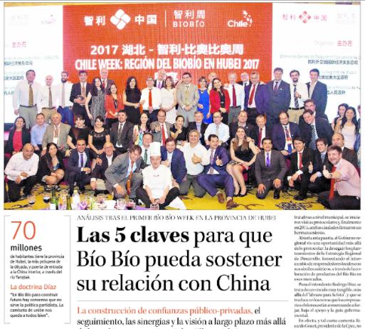 JUEVES 14 DE SEPTIEMBRE PROCHILE Empresarios destacan relevancia del BiobíoWeek China para generar confianzas http://bit.