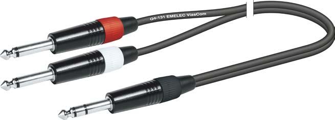 Audio Profesional Emelec VíasCom EQ6162-2 JackS 6,3 M mono / Jack 6,3 M estéreo EQ616201S EQ616203S EQ616205S EQ616210S EQ616215S EQ616220S 1,5 m 3,0 m 5,0 m 10,0 m 15,0 m 20,0 m Composición Cable