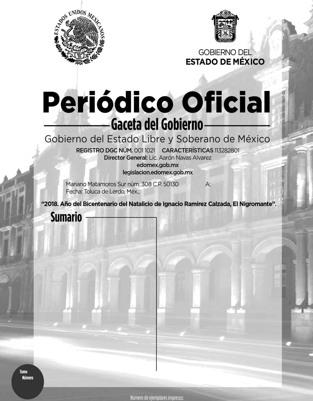 202/3/001/02 viernes 19 de octubre de 2018 INSTITUTO ELECTORAL DEL ESTADO DE MÉXICO ACUERDO No. IEEM/CG/214/2018.